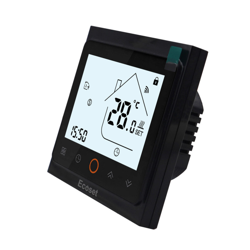 Программируемый  терморегулятор Ecoset AC603H (цвет черный) с датчиком