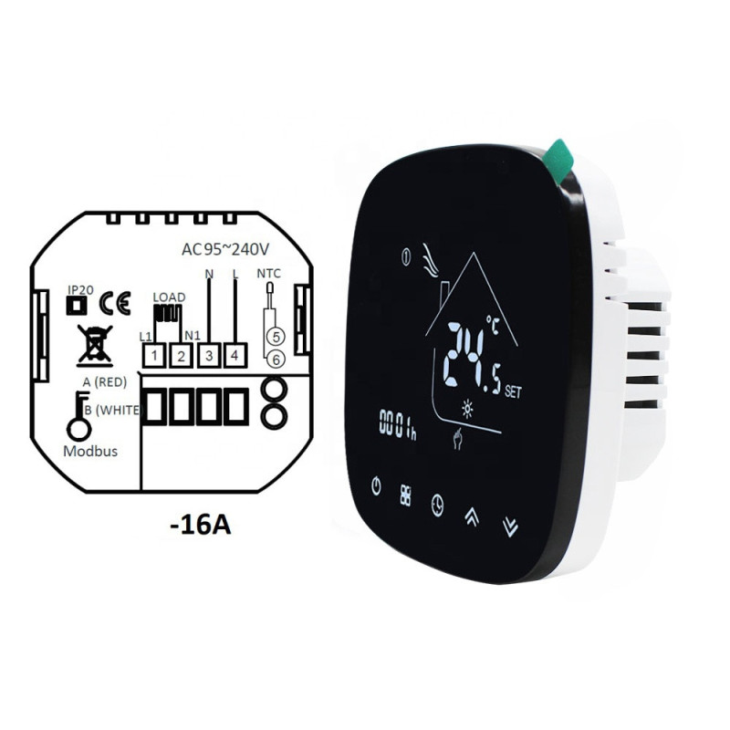 Терморегулятор Ecoset BHT 001 WI-FI ( AC604H ) с датчиком пола 3м